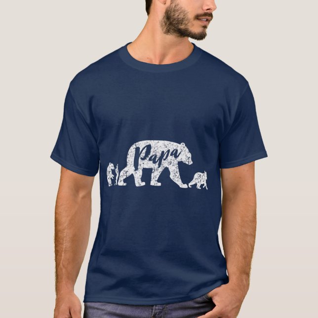 Camiseta Papa Urso com Três Cubos (Frente)