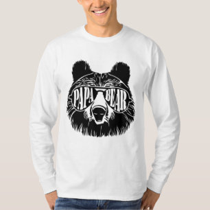 Camiseta Papa Urso Óculos de sol Pai Dia de os pais Avô