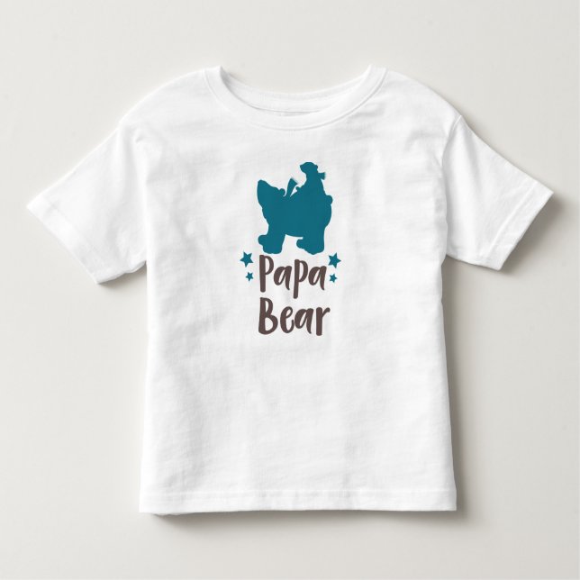 Camiseta Papá Urso, Urso, Urso Bonito, Urso Pequeno, Estrel (Frente)