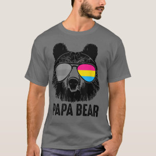 Camiseta Papá Urso Vestindo Óculos Legal Óculos escuros Pan