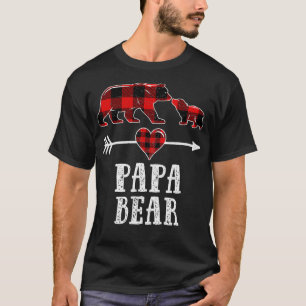 Camiseta Papa Urso, Xadrez do Urso Pai de Natal Pajama