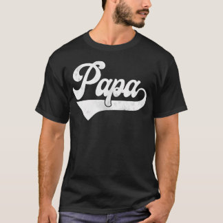 Camiseta Papa Vintage Retro Dia dos Pais Para o Papai