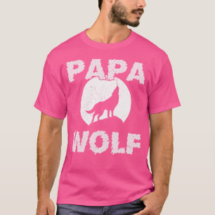 Camiseta Papa Wolf Wolves Engraçado Padre Dia de os pais Id