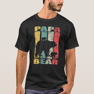 Camiseta Papabear Bear Recém-nascido Urso Gêmeo Pai Papa