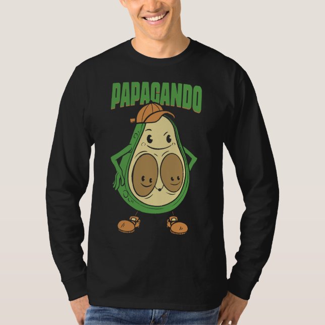 Camiseta Papacado Vegan Pai Fruta Dia de os pais Avocado Am (Frente)