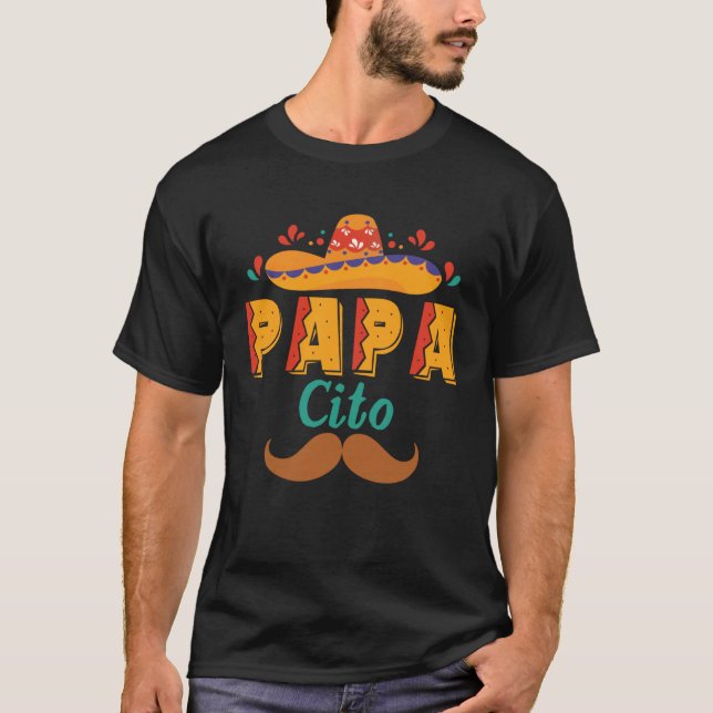Camiseta Papacito Cinco De Mayo Fiesta Mexican Father (Frente)