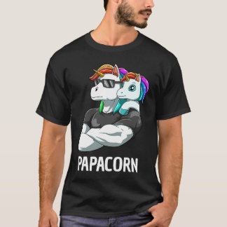 Camiseta Papacorn  Pai Filha Unicórnios
