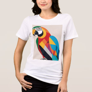 Camiseta Papagaio abstrato: Vetor de Cor Negrito