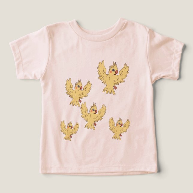 Camiseta Papagaio amarelo (Design frontal)