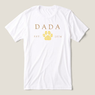 Camiseta Papagaio Amarelo Dada Gingham Puppy Paw Aniversári