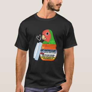 Camiseta Papagaio Antidepressivo Bonito, Eu Amor Verde Com 