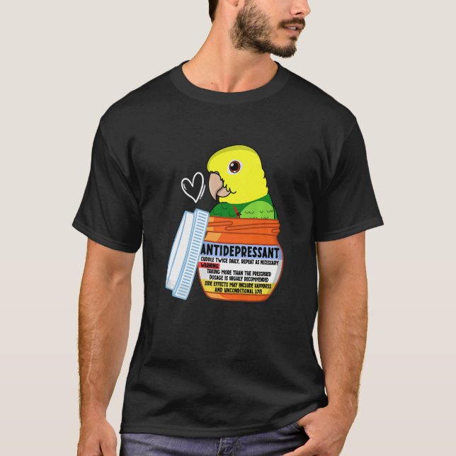 Camiseta Papagaio-antidepressivo Bonito I Cabeça Amarela Du (Frente)
