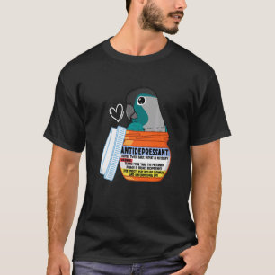 Camiseta Papagaio-Antidepressivo Bonito I Turquesa Cheek Ve