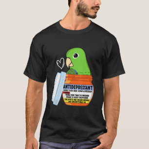 Camiseta Papagaio-antidepressivo Bonito, Parrotlet Verde