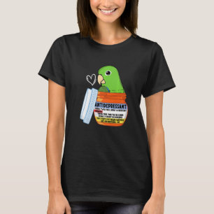 Camiseta Papagaio-antidepressivo Bonito, Parrotlet Verde