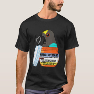 Camiseta Papagaio-Antidepressivo Bonito Quero Dizer Papagai