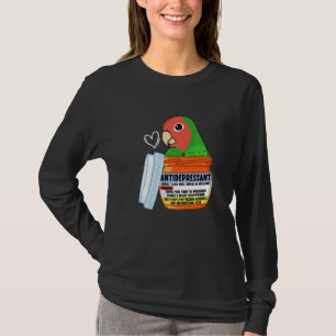 Camiseta Papagaio Antidepressivo Fofo I Amor Verde de Rosto