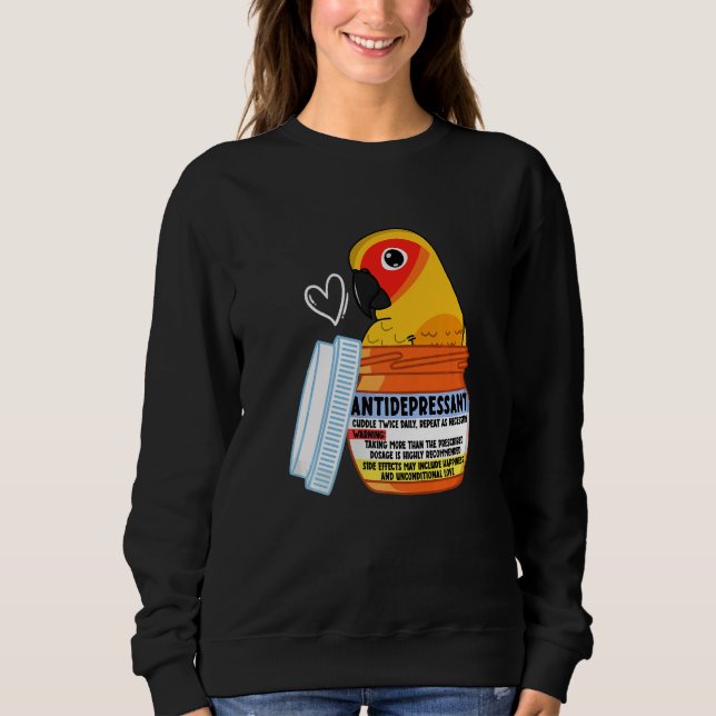 Camiseta Papagaio Antidepressivo Fofo I Aratinga Sol (Frente)