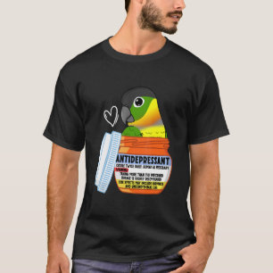 Camiseta Papagaio Antidepressivo Fofo I Verde com Lado Amar