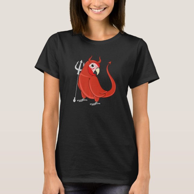Camiseta Papagaio Assustador do Diabo I Macaw de asa verde  (Frente)