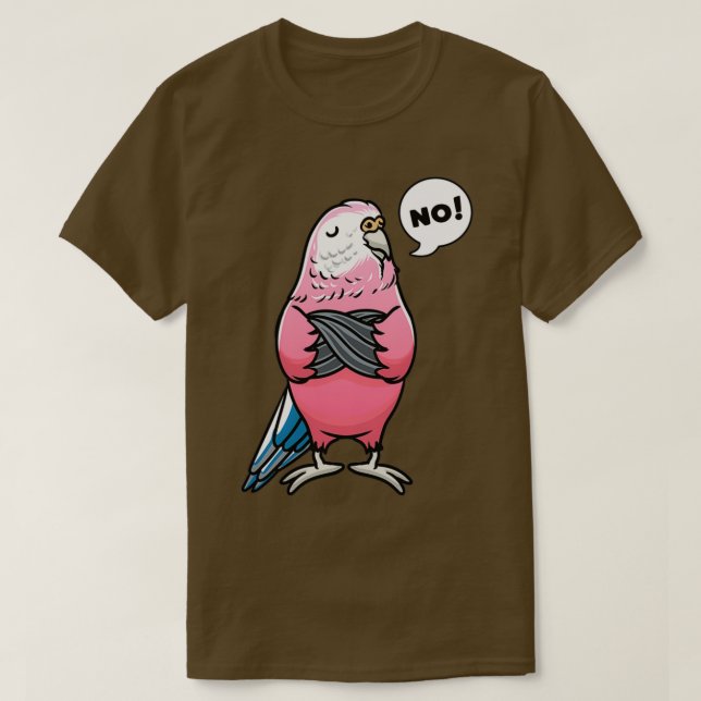 Camiseta Papagaio Bourkex27s Pássaro Pássaro 8 (Frente do Design)