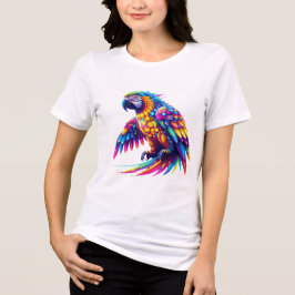 Camiseta Papagaio brilhante colorido