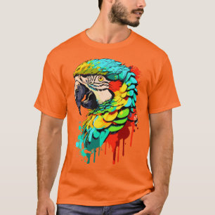 Camiseta Papagaio - Cabeça de Papagaio - Corante Colorido A
