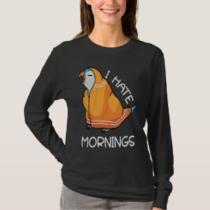 Camiseta Papagaio Cansado Odeia Manhãs I Blue Monk Parakeet