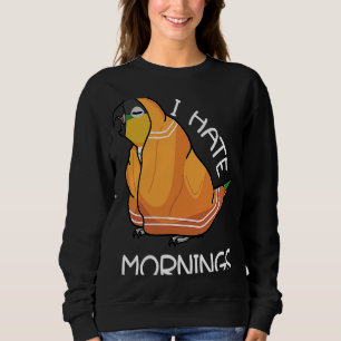 Camiseta Papagaio Cansado Odeia Manhãs I Preto Caique
