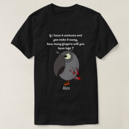 Camiseta Papagaio-Cinza africano Cuidado com os dedos!