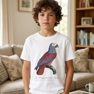 Camiseta Papagaio Cinzento Africano Fator Vermelho Psittacu
