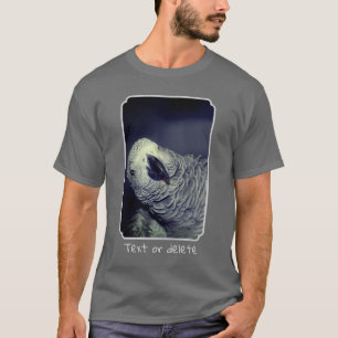 Camiseta Papagaio Cinzento Africano Personalizado Adorável