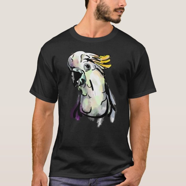 Camiseta Papagaio Cockatoo Molercola de Mola (Frente)