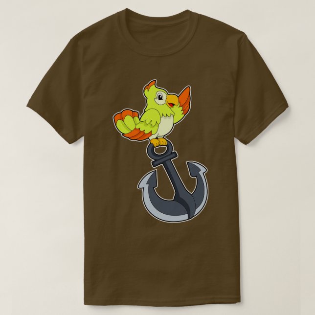 Camiseta Papagaio com Âncora (Frente do Design)