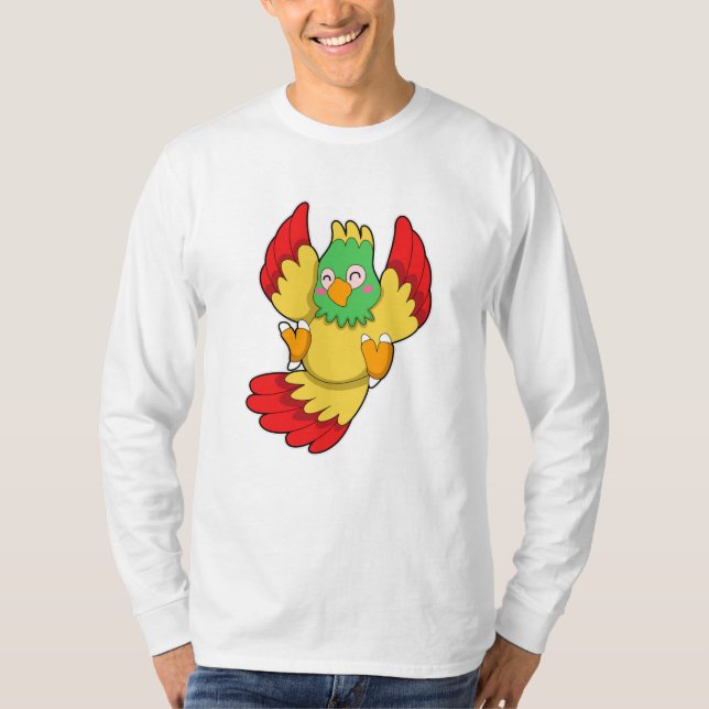 Camiseta Papagaio com Cabeça Verde (Frente)