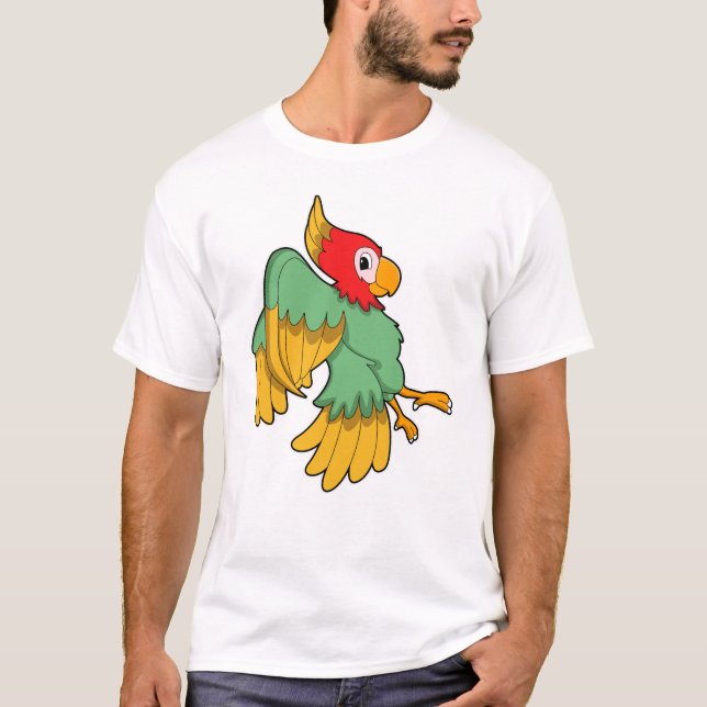 Camiseta Papagaio com cabeça vermelha (Frente)