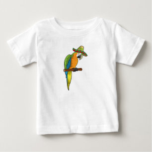 Camiseta Papagaio com chapéu de palha