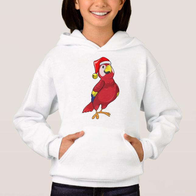 Camiseta Papagaio com chapéu de Papai Noel (Frente)