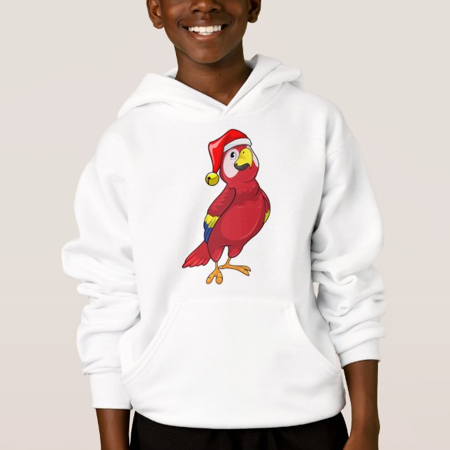 Camiseta Papagaio com chapéu de Papai Noel (Frente)
