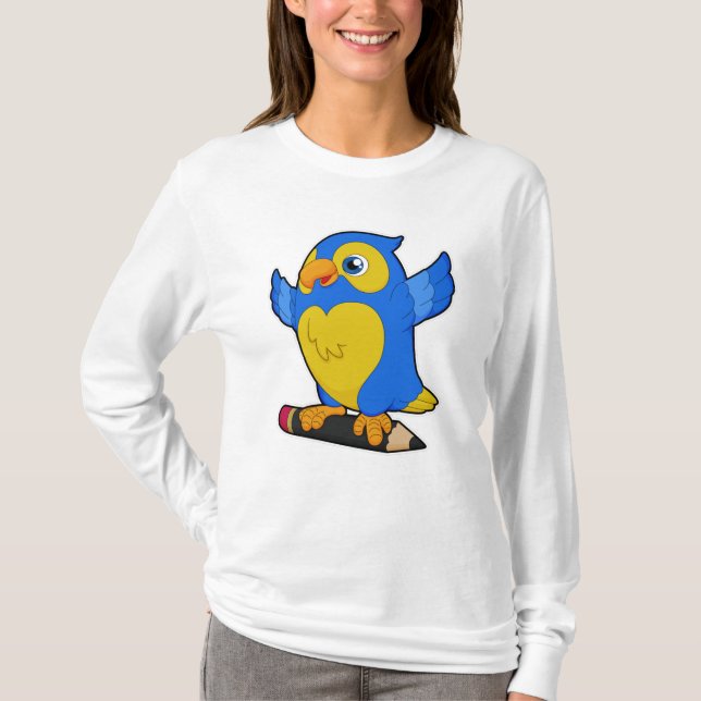 Camiseta Papagaio com Lápis (Frente)