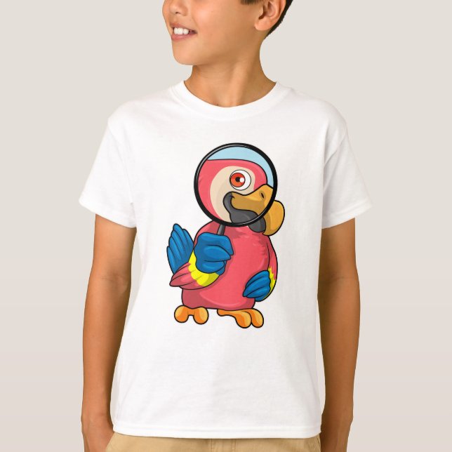Camiseta Papagaio com lupa (Frente)