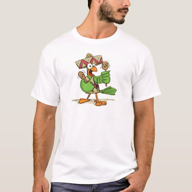 Camiseta Papagaio com Maracas (Frente)