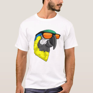 Camiseta Papagaio com óculos escuros