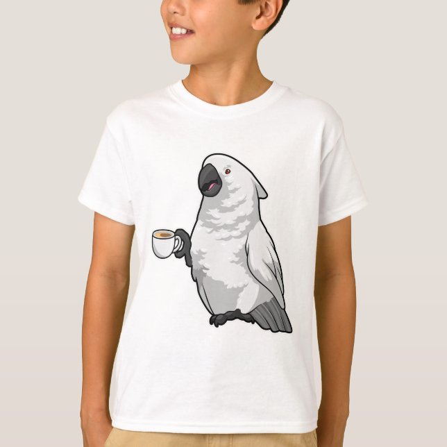 Camiseta Papagaio com Taça de Café (Frente)