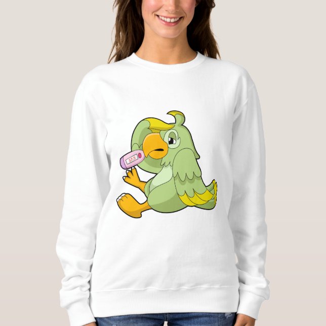 Camiseta Papagaio com termômetro clínico (Frente)