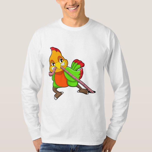 Camiseta Papagaio com verme (Frente)