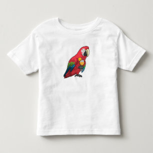Camiseta Papagaio com Vidro de Sumo de Laranja