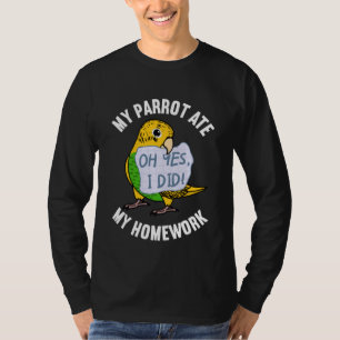 Camiseta Papagaio Comeu Meu Dever De Casa I Periquito Amare