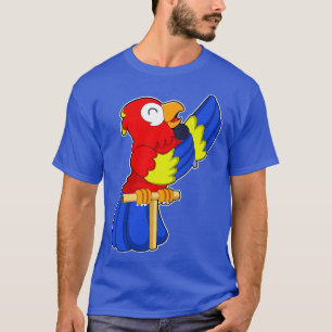 Camiseta Papagaio como Cantor com Microfone