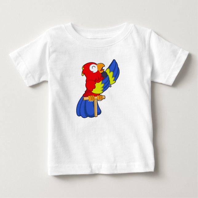Camiseta Papagaio como Cantor com Microfone (Frente)